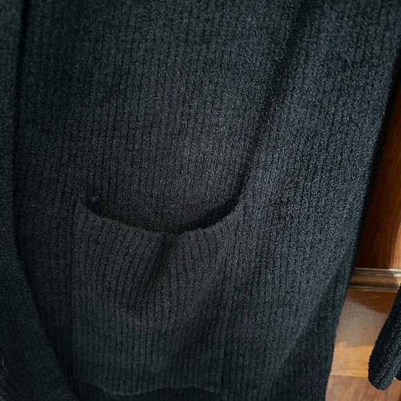 Barefoot Dreams Cozy Chic Ultra lite Black Open Front Cardigan Size Large - Picture 3 of 6